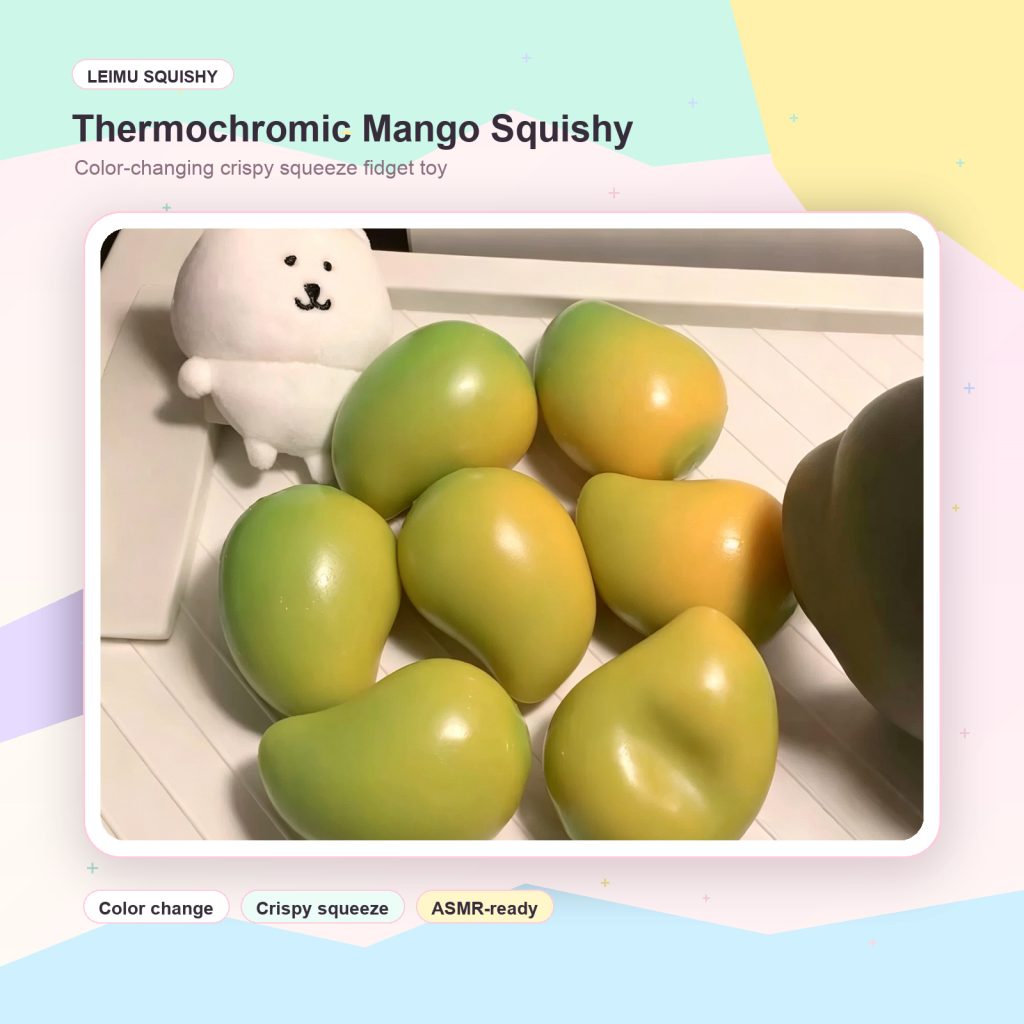 Thermochromic Mango Squishy Crispy Squeeze Fidget Toy product image