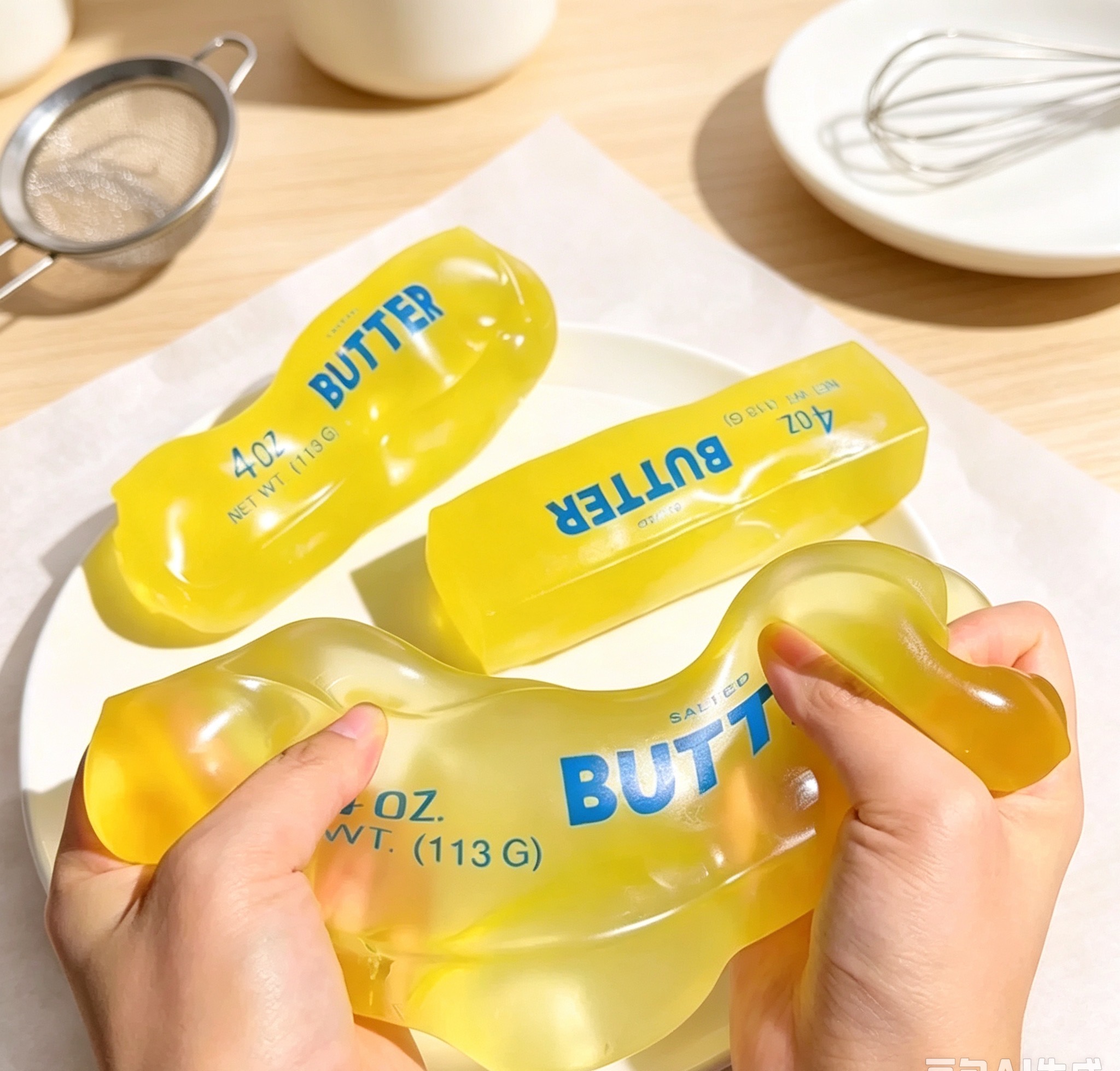 Transparent Vaseline Butter Bar Squishy Toy, Non-bounce Fidget Stress Squeeze Toy - Image 2