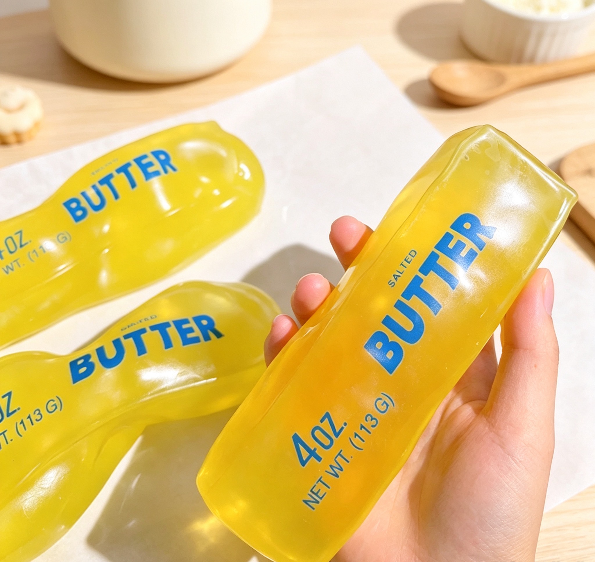 Transparent Vaseline Butter Bar Squishy Toy, Non-bounce Fidget Stress Squeeze Toy - Image 3