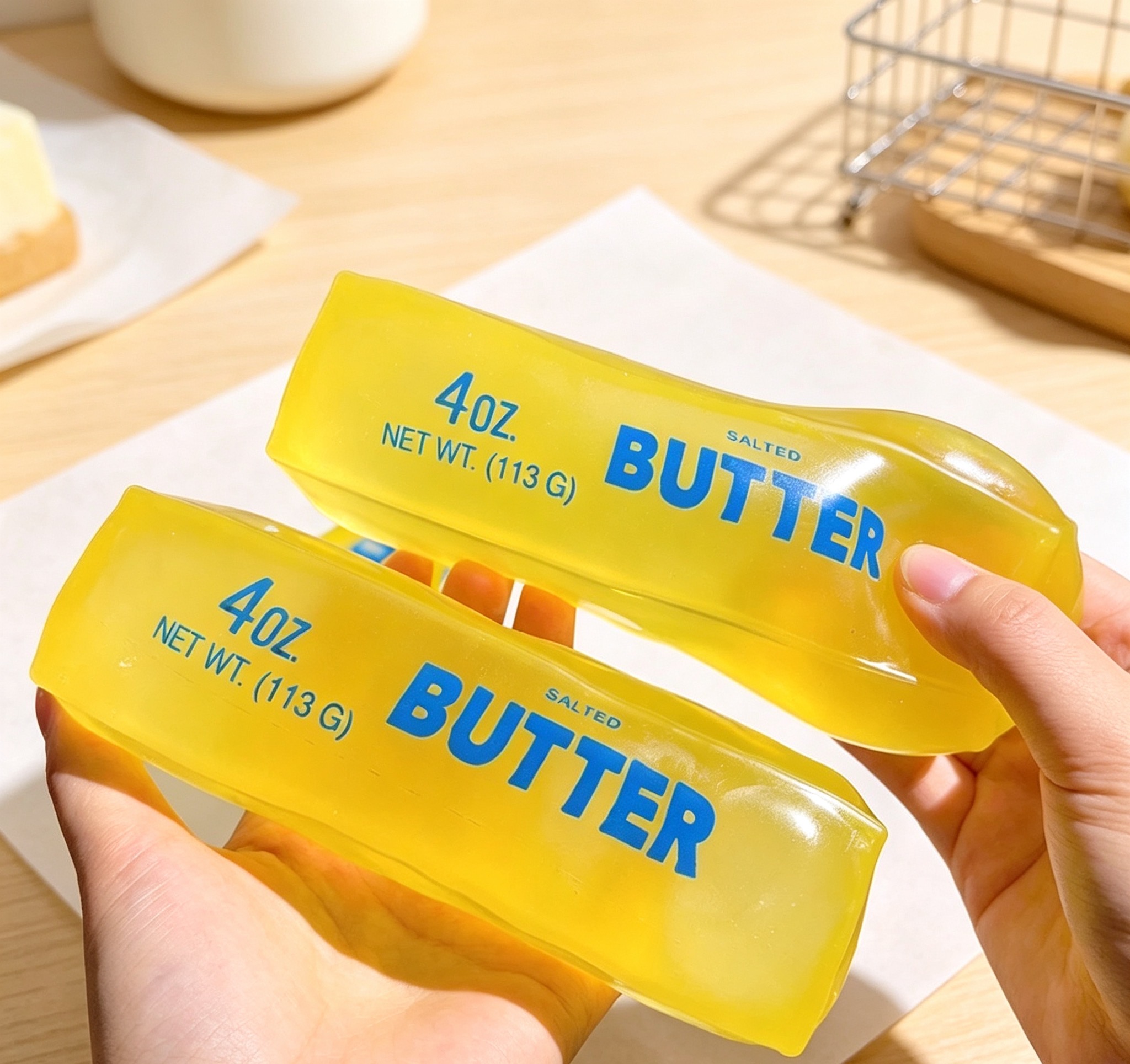 Transparent Vaseline Butter Bar Squishy Toy, Non-bounce Fidget Stress Squeeze Toy - Image 4