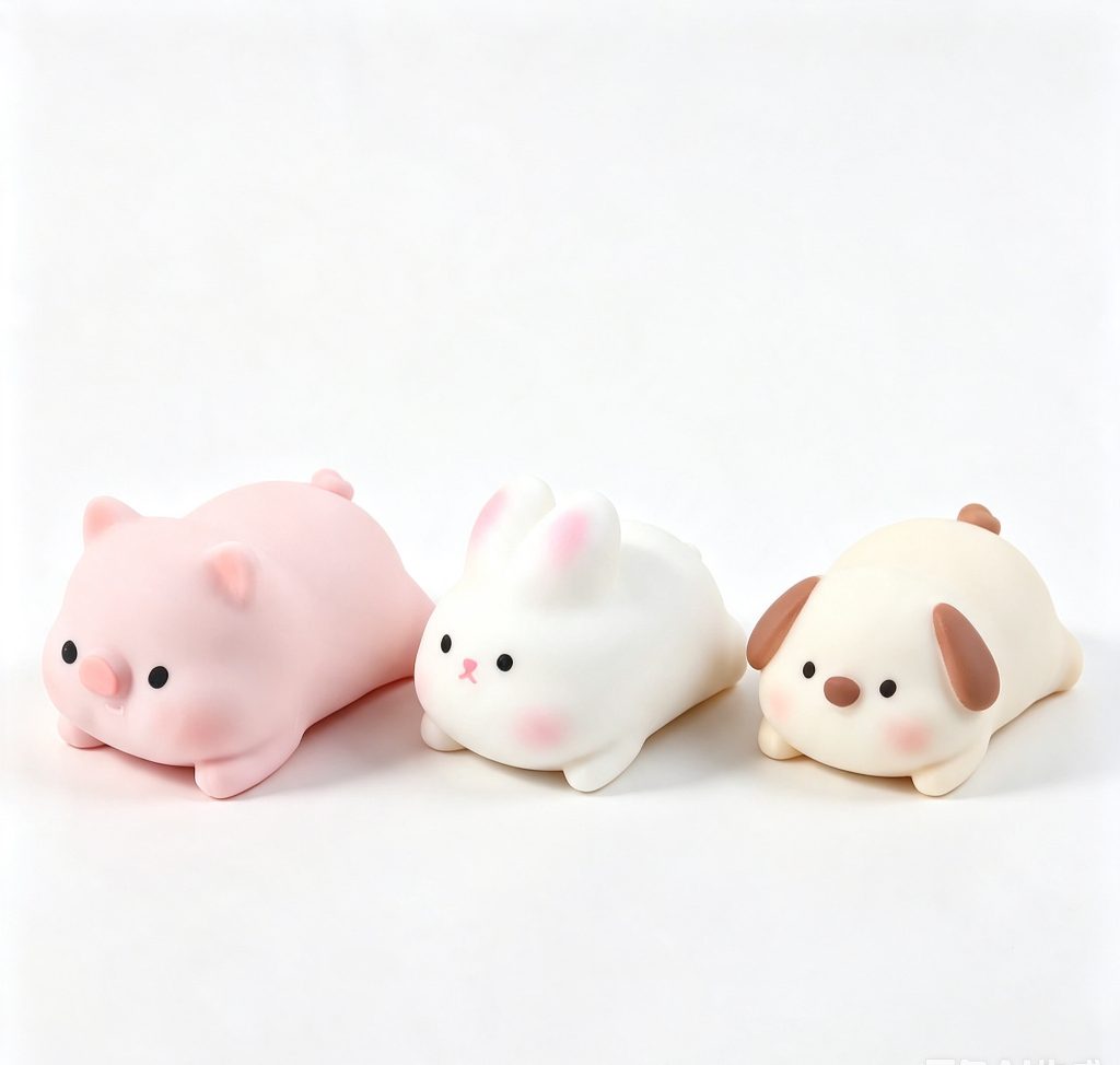 Cloudy Soft Squishy Toys, Lying Pig Bunny Dog TPR Stress Relief Fidget Toy product image