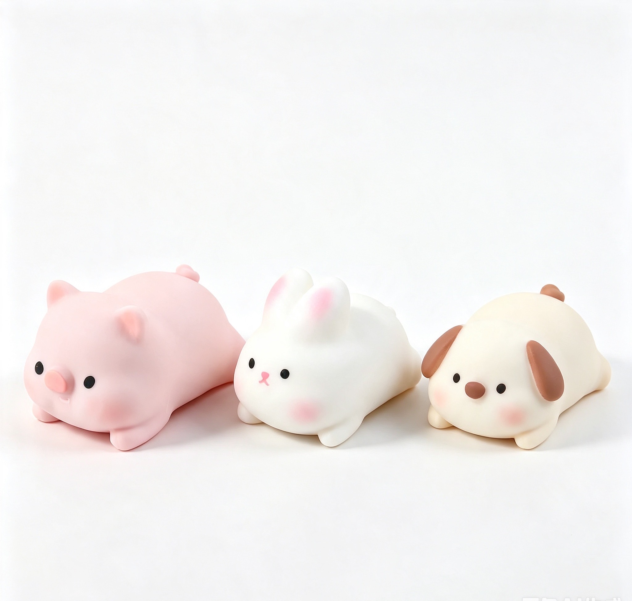 Cloudy Soft Squishy Toys, Lying Pig Bunny Dog TPR Stress Relief Fidget Toy
