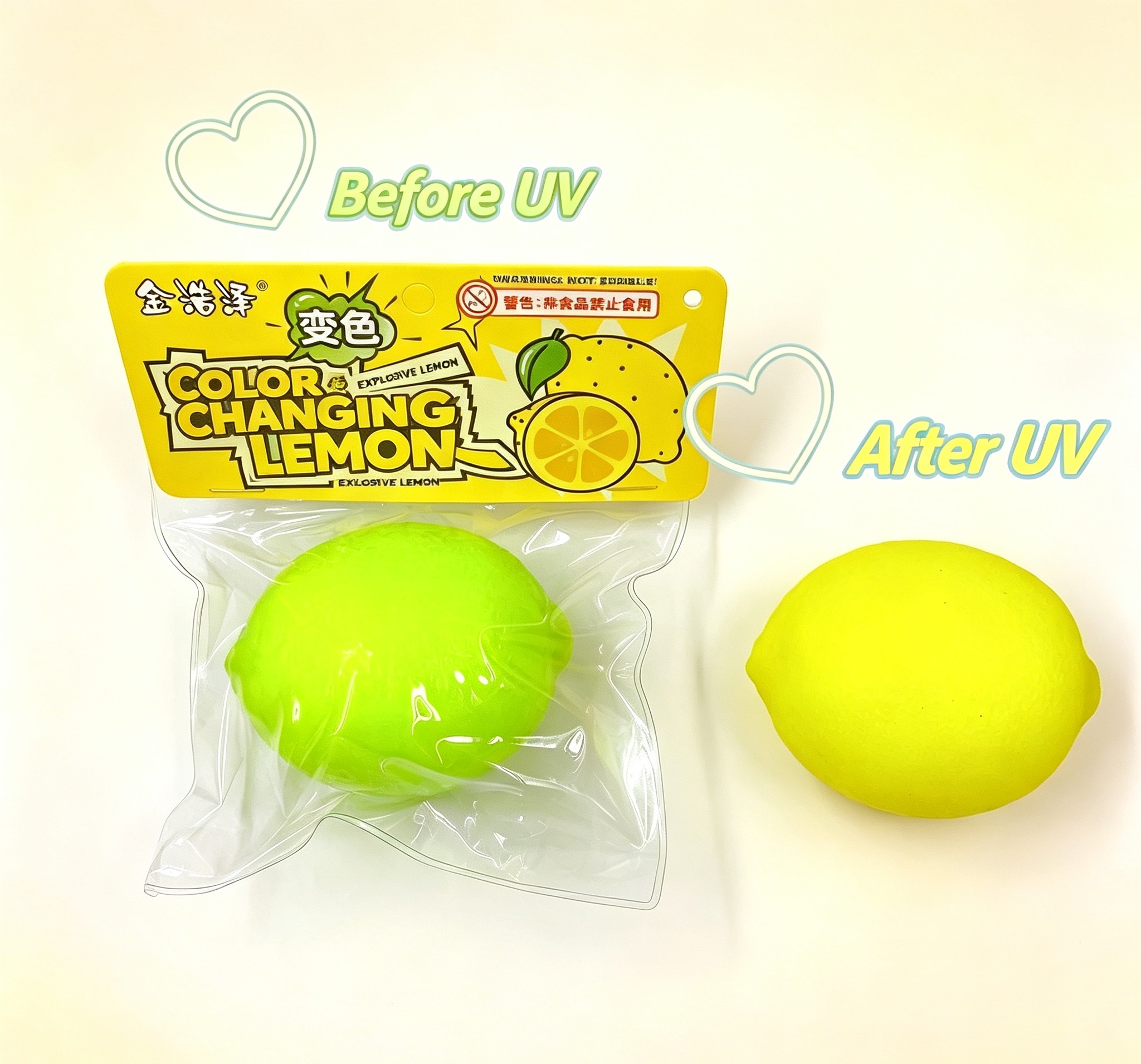 Color Changing Lemon Squishy Stress Relief Toy - Image 2